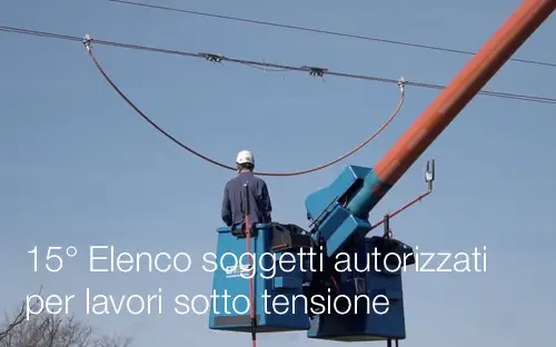 15° Elenco soggetti autorizzati per lavori sotto tensione